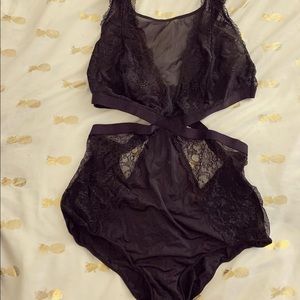Black lace bodysuit